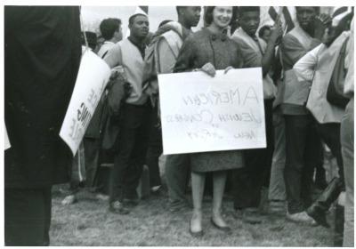 Jackie Levine at the Selma March.